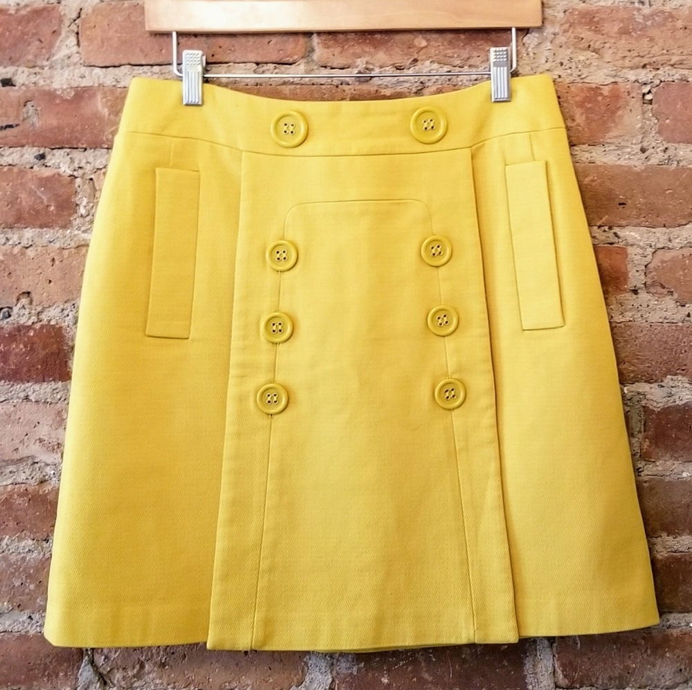 BCBG Max Azria Mustard Aline Skirt